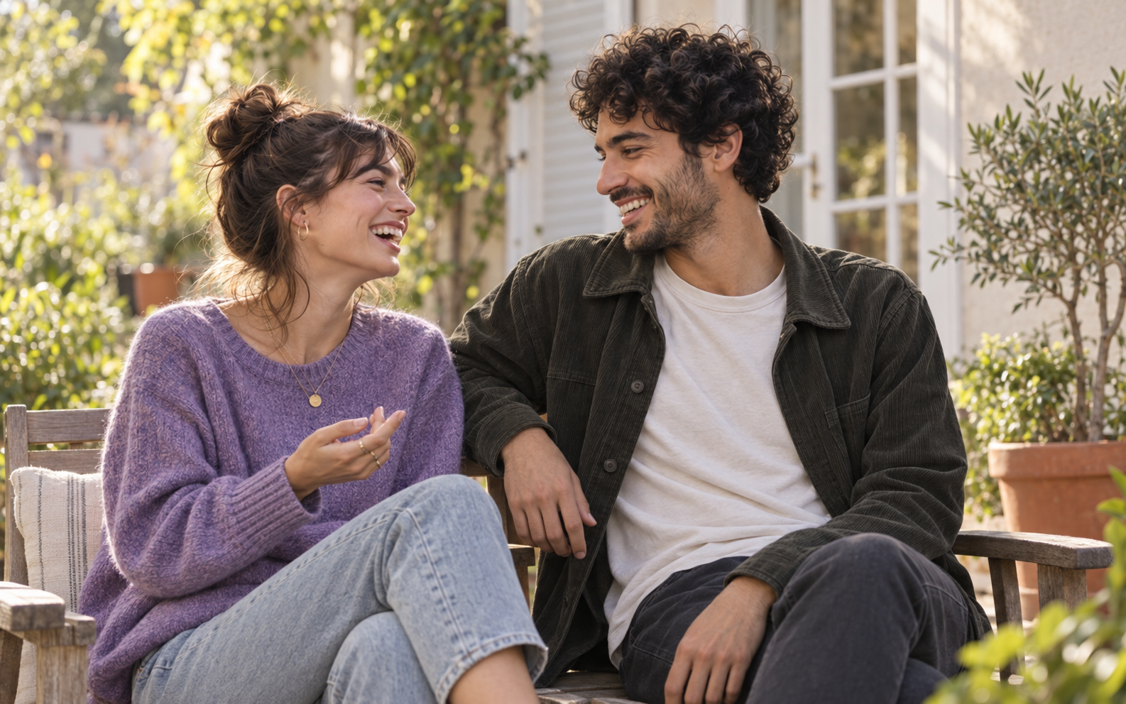 Jeune couple profitant d’un moment ensemble